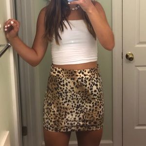 cheetah print mini skirt